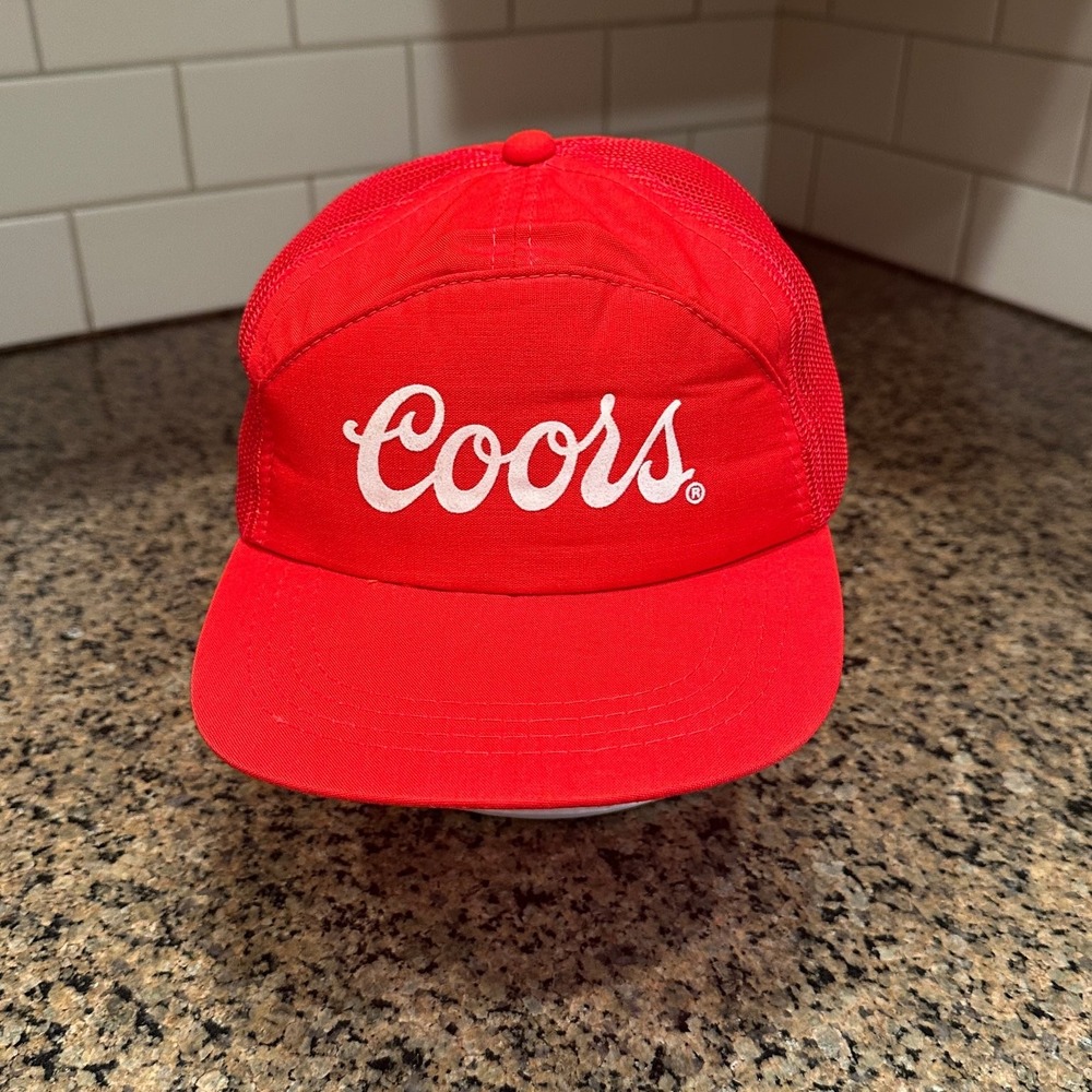 Vintage Coors Beer The Sportsman Trucker Hat Red Snapback